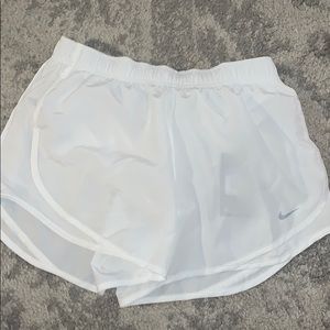 All white nike shorts